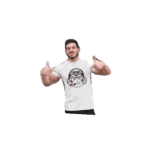 Man in White T-Shirt Giving Thumbs Up