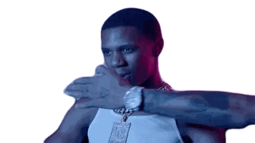 Man In White Tank Top Covering Face