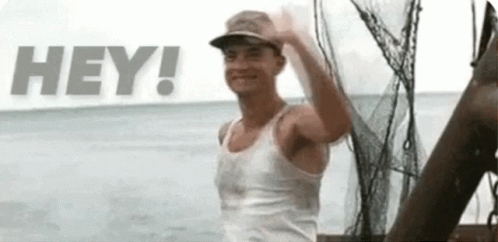 Man In White Tank Top On Boat GIF