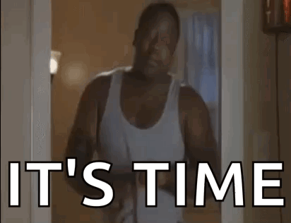 Man In White Tank Top Saying Its Time GIF