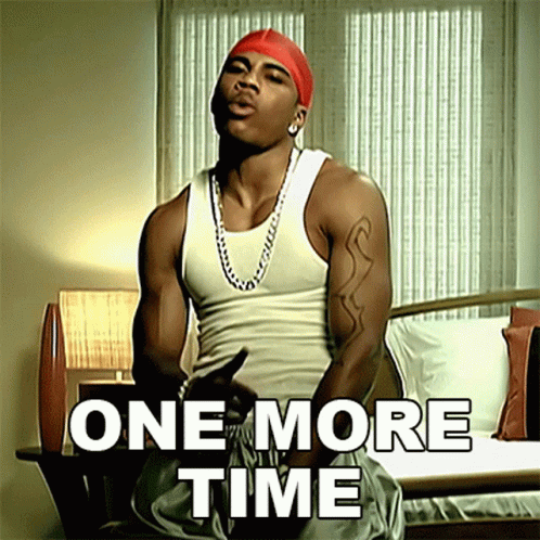 Man in White Tank Top Saying One More Time