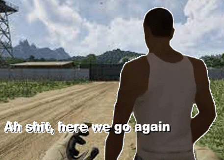 Man in White Tank Top Walking Dirt Road Here We Go Again