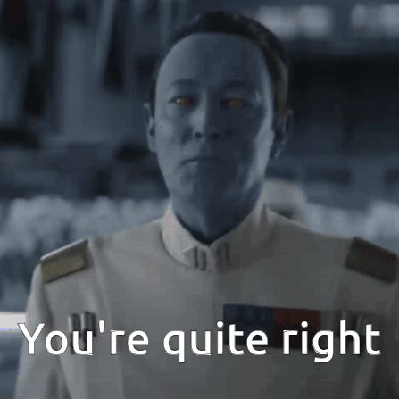 Man in White Uniform Saying You're Quite Right