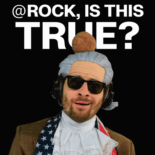 Man In Wig And Sunglasses Before @Rock Is This True Sign GIF