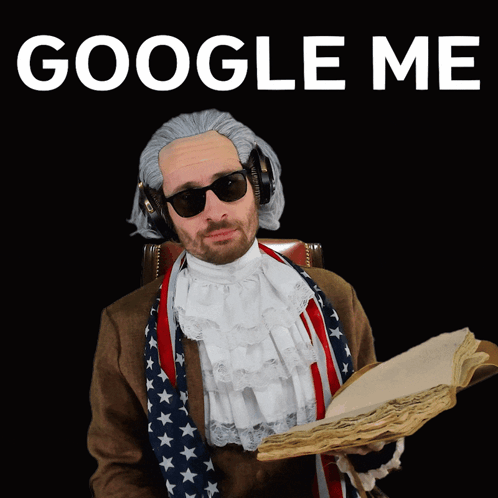 Man in Wig and Sunglasses Holding Book