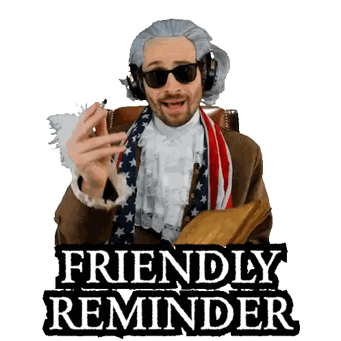 Man in Wig and Sunglasses Holding Reminder