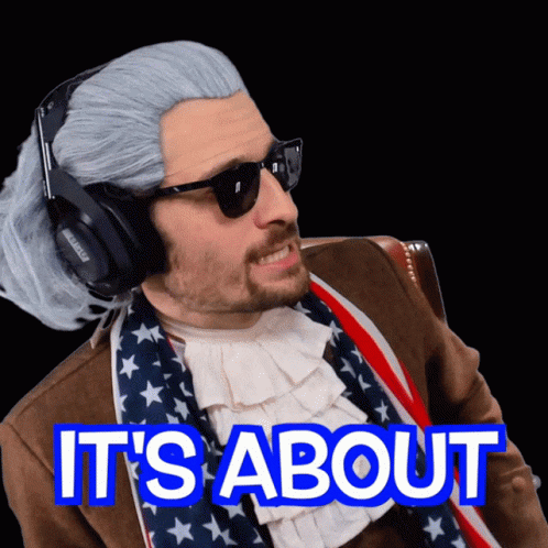 Man In Wig And Sunglasses It's About GIF