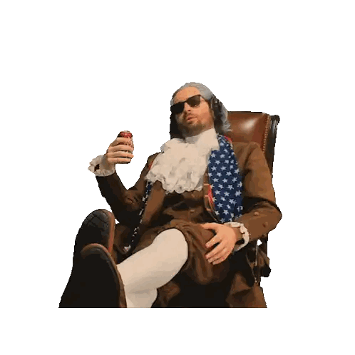 Man in Wig and Sunglasses Pointing