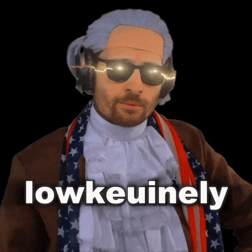 Man in Wig and Sunglasses Says Lowkeuinely