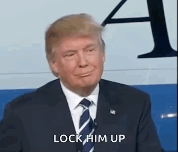 Man in Wig and Sunglasses Says You're Going to Jail