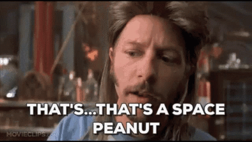 Man In Wig Says That's A Space Peanut GIF