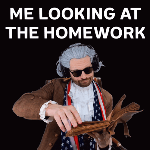 Man in Wig Sunglasses Holding Book Me Looking Homework
