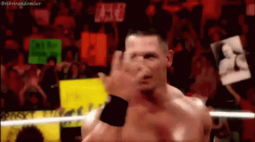 Man In Wrestling Ring Giving Middle Finger GIF