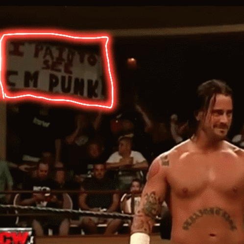 Man in Wrestling Ring Holding I Fail To See Sign
