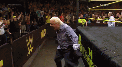Man in Wrestling Ring Live