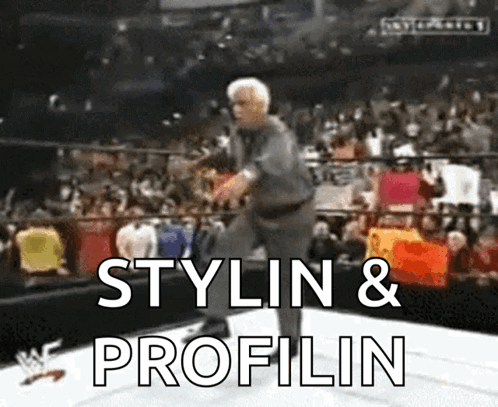 Man in Wrestling Ring Stylin & Profilin