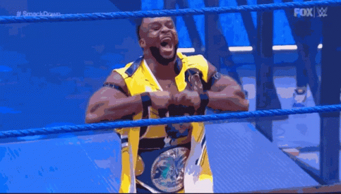 Man In Wrestling Ring With Fox Logo GIF