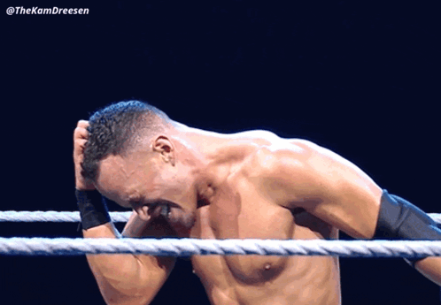 Man In Wrestling Ring With Hashtag GIF