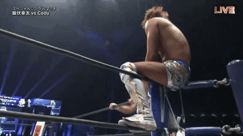 Man In Wrestling Ring With Live GIF
