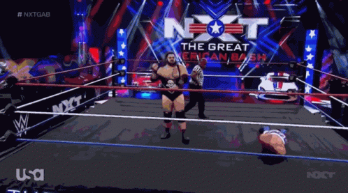 Man in Wrestling Ring With NXT