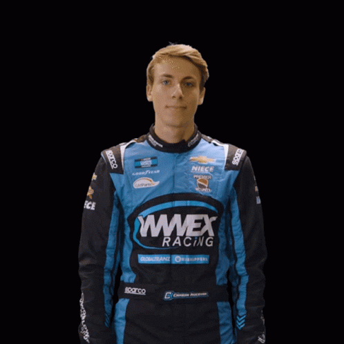 Man In Wweex Racing Jacket GIF