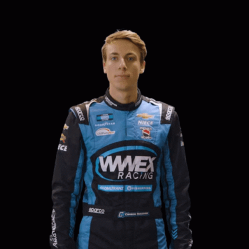 Man In WWEX Racing Jacket GIF