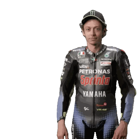 Man in Yamaha Jacket Giving Thumbs Up