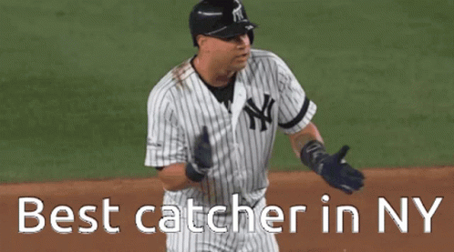Man in Yankees Uniform Standing