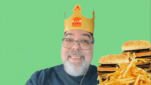 Man in Yay King Crown Giving Thumbs Up