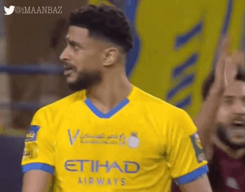 Man In Yellow Etihad Jersey GIF