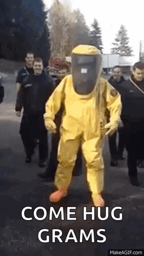 Man in Yellow Hazmat Suit