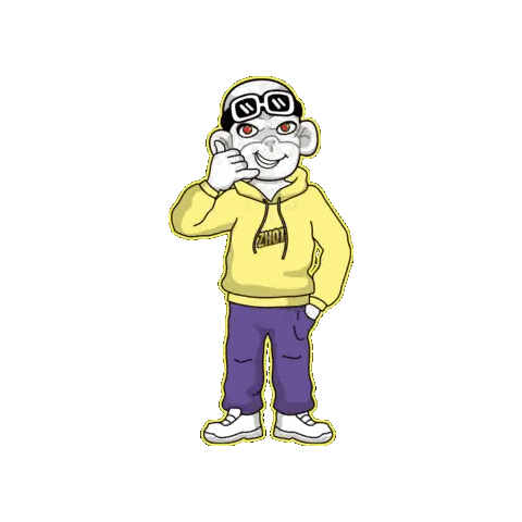 Man in Yellow Hoodie and Purple Pants