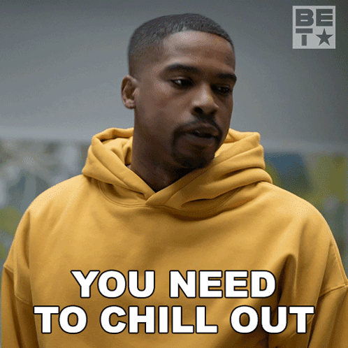 Man in Yellow Hoodie Says Chill Out