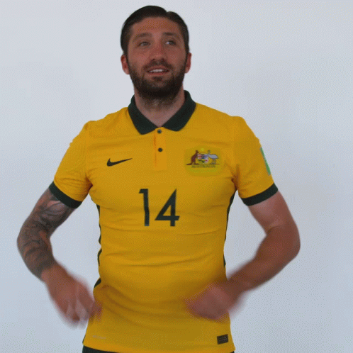 Man in Yellow Jersey Number 14