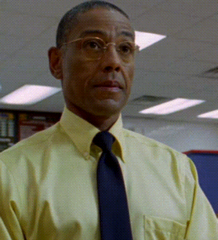 Man In Yellow Shirt And Blue Tie GIF