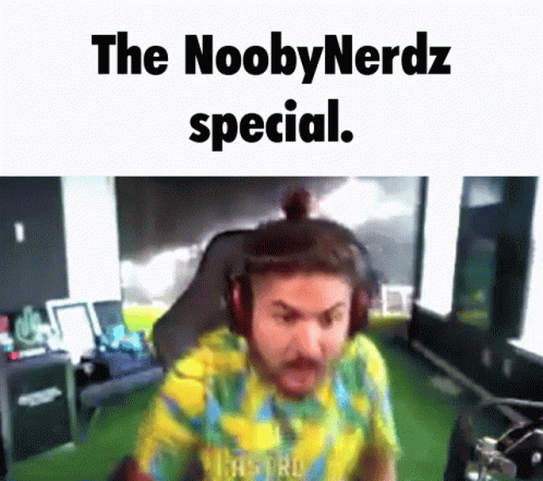 Man In Yellow Shirt And Headphones Nooby Nerdz Special GIF