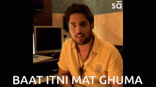 Man In Yellow Shirt Baat Itni Mat Ghuma GIF