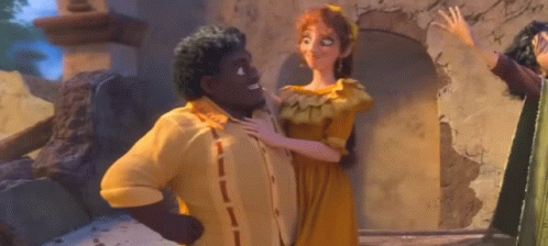 Man in Yellow Shirt Hugging Woman Yellow Dress