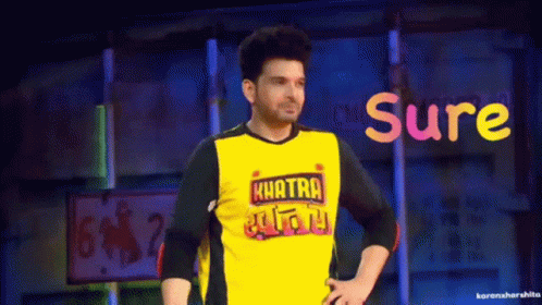Man In Yellow Shirt Khatra GIF