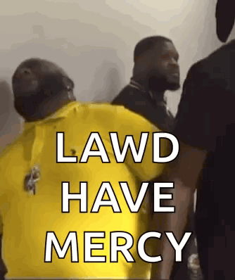 Man in Yellow Shirt Lawd Have Mercy