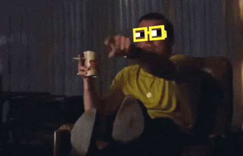Man In Yellow Shirt Pointing GIF