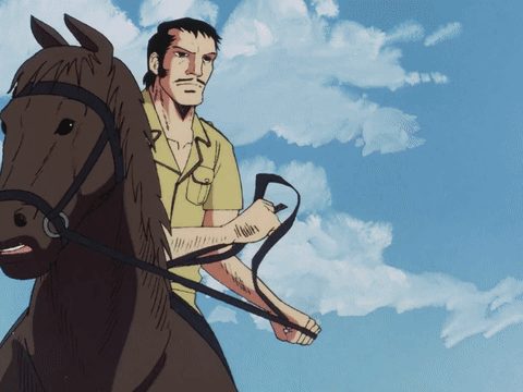 Man In Yellow Shirt Riding Horse GIF
