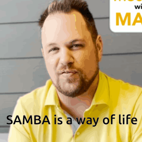 Man in Yellow Shirt Samba Is a Way of Life
