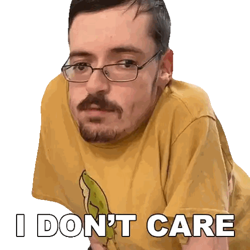 Man in Yellow Shirt Saying I Don T Care