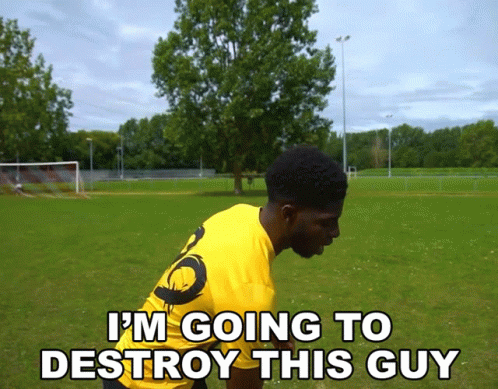 Man In Yellow Shirt Saying I'm Going To Destroy This Guy GIF