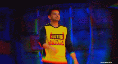 Man in Yellow Shirt Saying Khatra