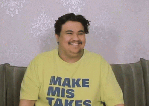 Man In Yellow Shirt Saying Make Mistakes GIF