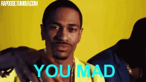 Man In Yellow Shirt Saying You Mad GIF