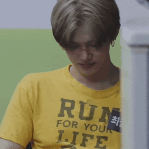 Man in Yellow T-Shirt Saying Run For Your Life