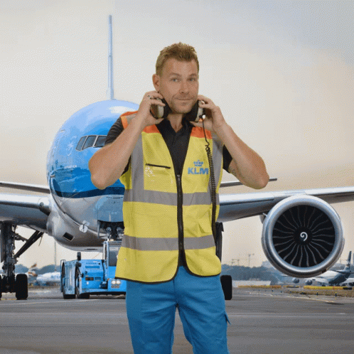 Man in Yellow Vest KLM